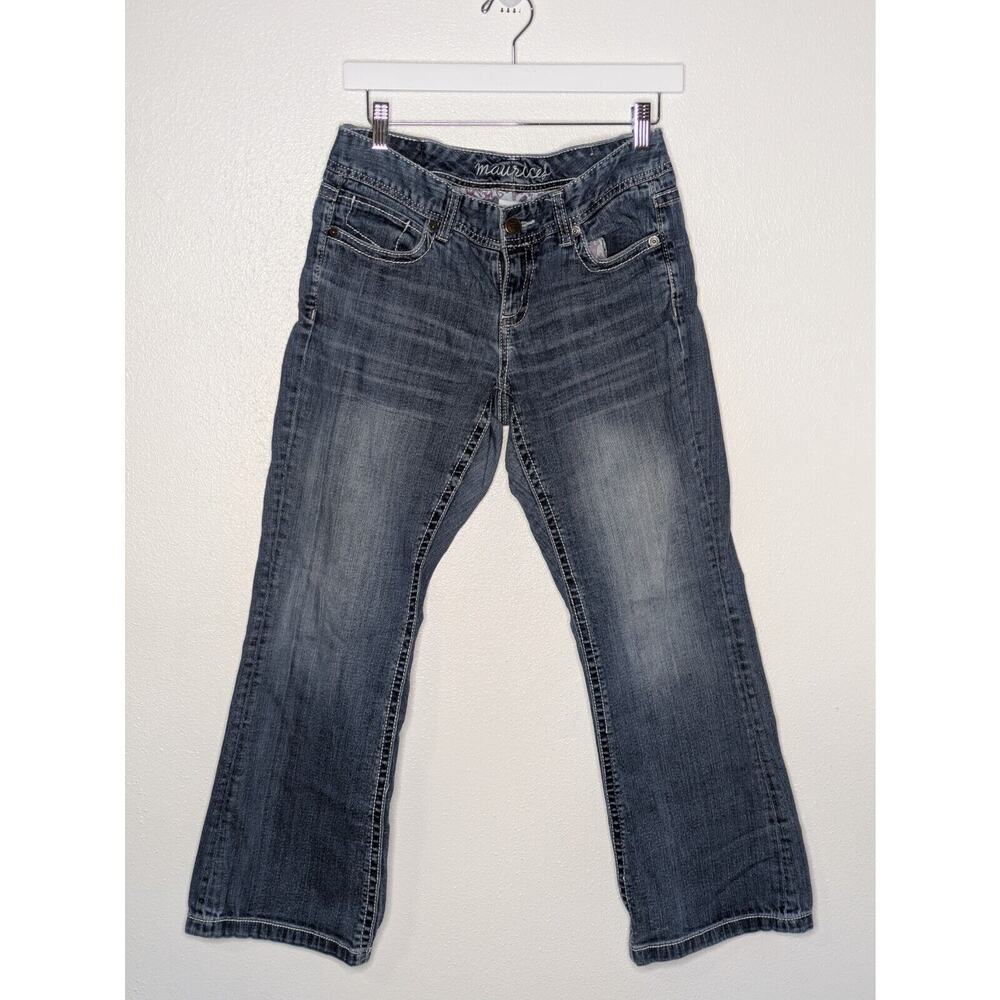 Maurices Jeans Women's 7/8 Blue Dark Wash Classic Boot Cut Jeans